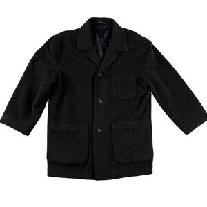 Millennium Collection Coat Men's Long Sleeve Alpaca Wool/Nylon Overcoat Black XL